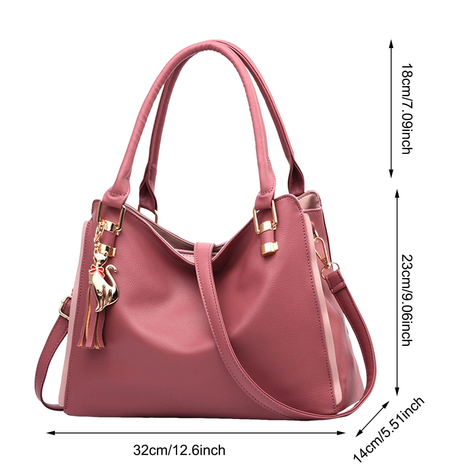 MUSOIE Women Large Capacity Shoulder Bag Crossbody Satchel Bags Trendy Tassel Tote Handbag