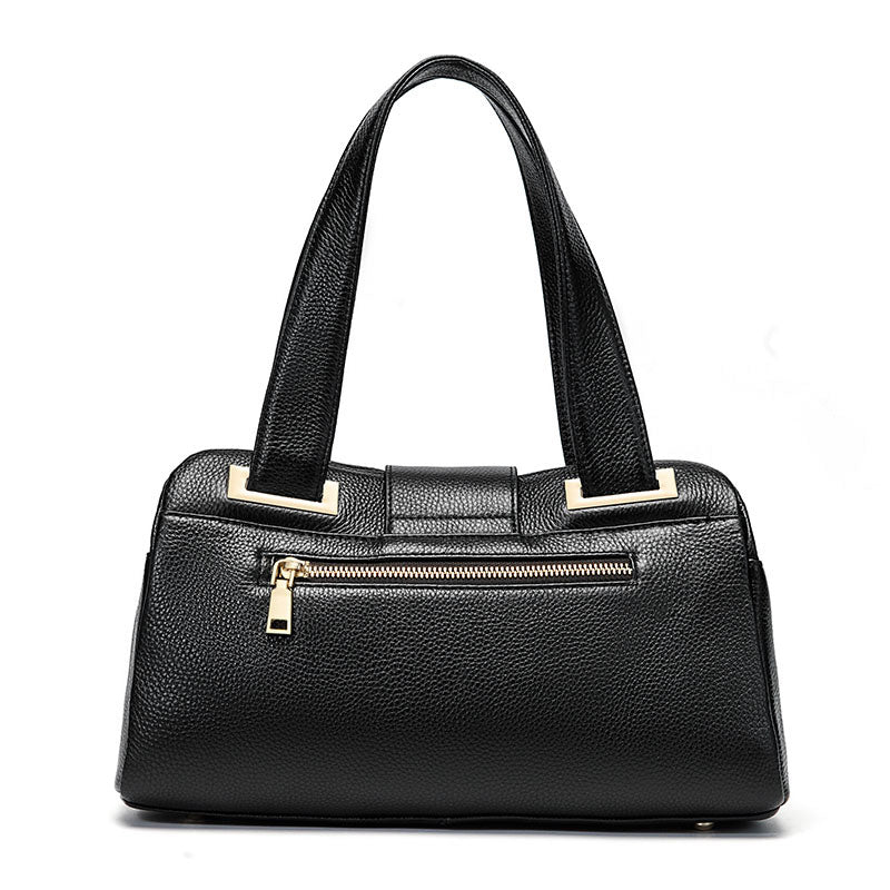 Genuine leather, leopard print, pillow-shaped handbag, wallet, women's, large capacity, detachable shoulder strap, storage bag