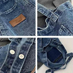 JennyShop  Denim Canvas Bag, Casual Handheld/Shoulder Carryall Bag, Hot Sale Large Capacity Tote - Niche Artistic Shopping Bag,