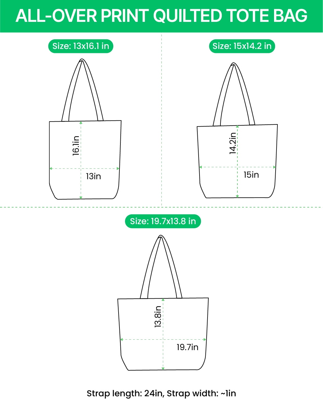 Lotusprint LLC 2D Print Bigfoot Mountain Quilted Tote Bag, Sasquatch Winter Forest Shoulder Handbag