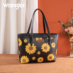 Montana West Women's Wrangler Tote Bag - Sunflower Floral Purse, Western Style Shoulder Bag, Ideal Memory-Keeper, Black