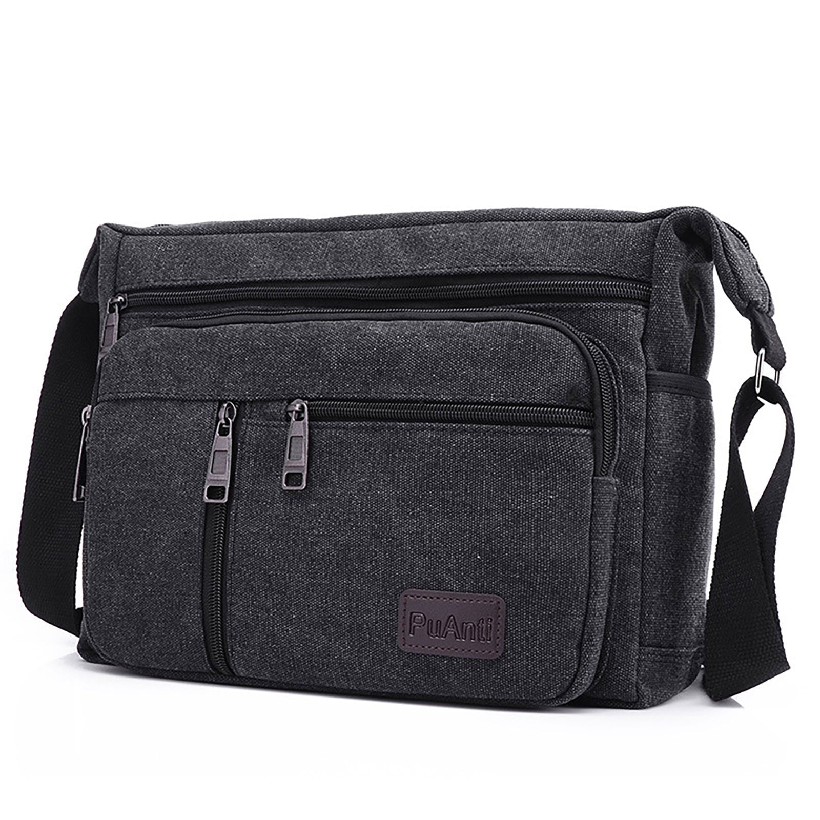 MUSOIE Men Large Vintage Crossbody Canvas Messenger Shoulder Bag Hiking Military Travel Satchel