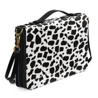 FOR U DESIGNS Cow Print Bible Case with Shoulder Strap Bible Bags for Women PU Leather Personalized Book Organizer Bag Size XL Wear Resistant Bible Holder Bag Zippered Bible Accessories