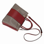 Aidrani Fashion cowhide plaid bag 2024 new large capacity leather women's handbag carrying middle-aged mother bag