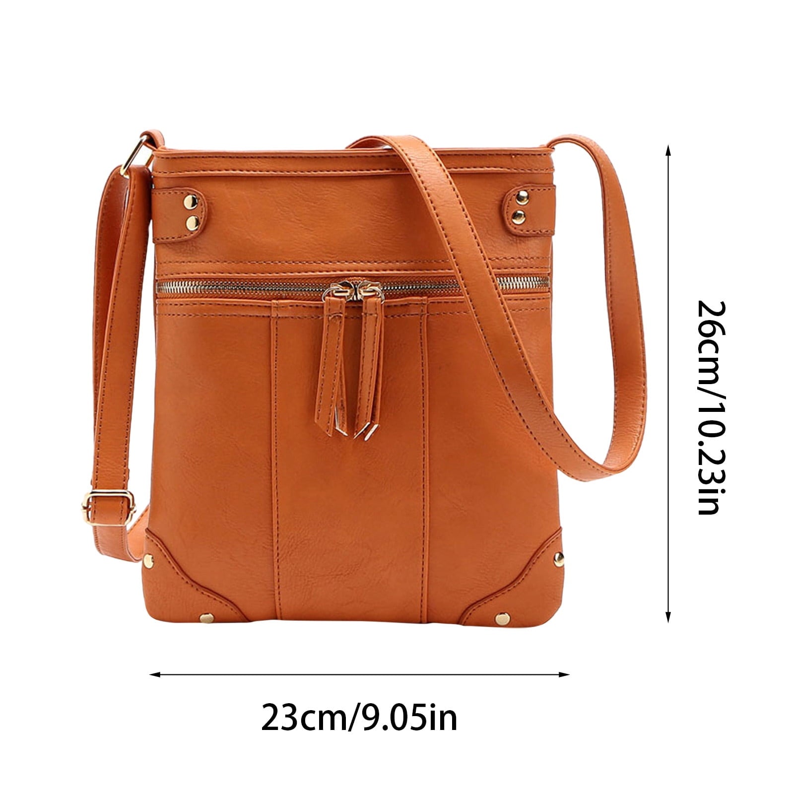 MUSOIE Women's Messenger Bag Crossbody Shoulder Bags Double Zipper Purse for Work Business