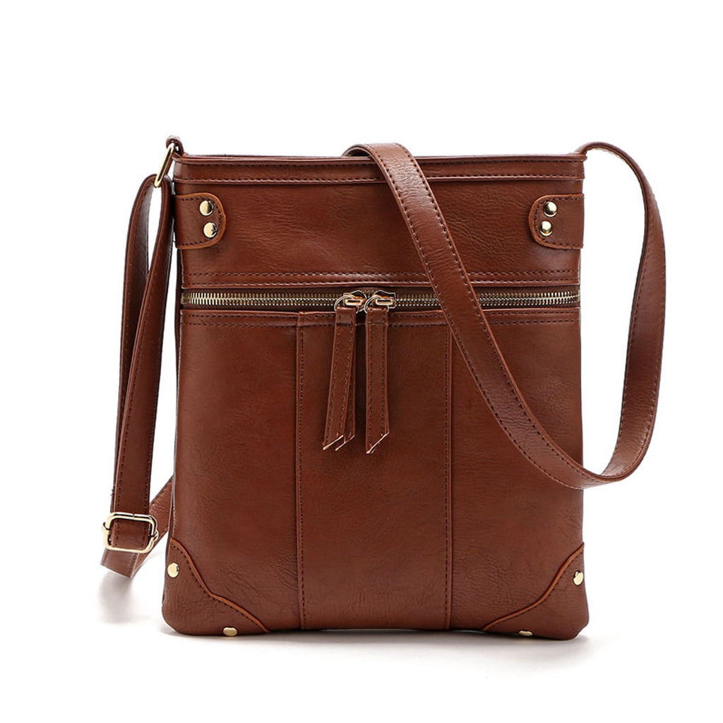 MUSOIE Women's Messenger Bag Crossbody Shoulder Bags Double Zipper Purse for Work Business