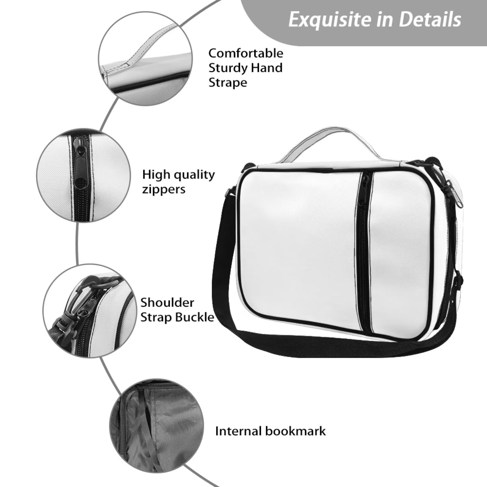 FKELYI Mushroom and Rabbit Bible Case with Shoulder Strap Durable Bible Case Purse for Women Large Capacity Church Bible Handle Bags