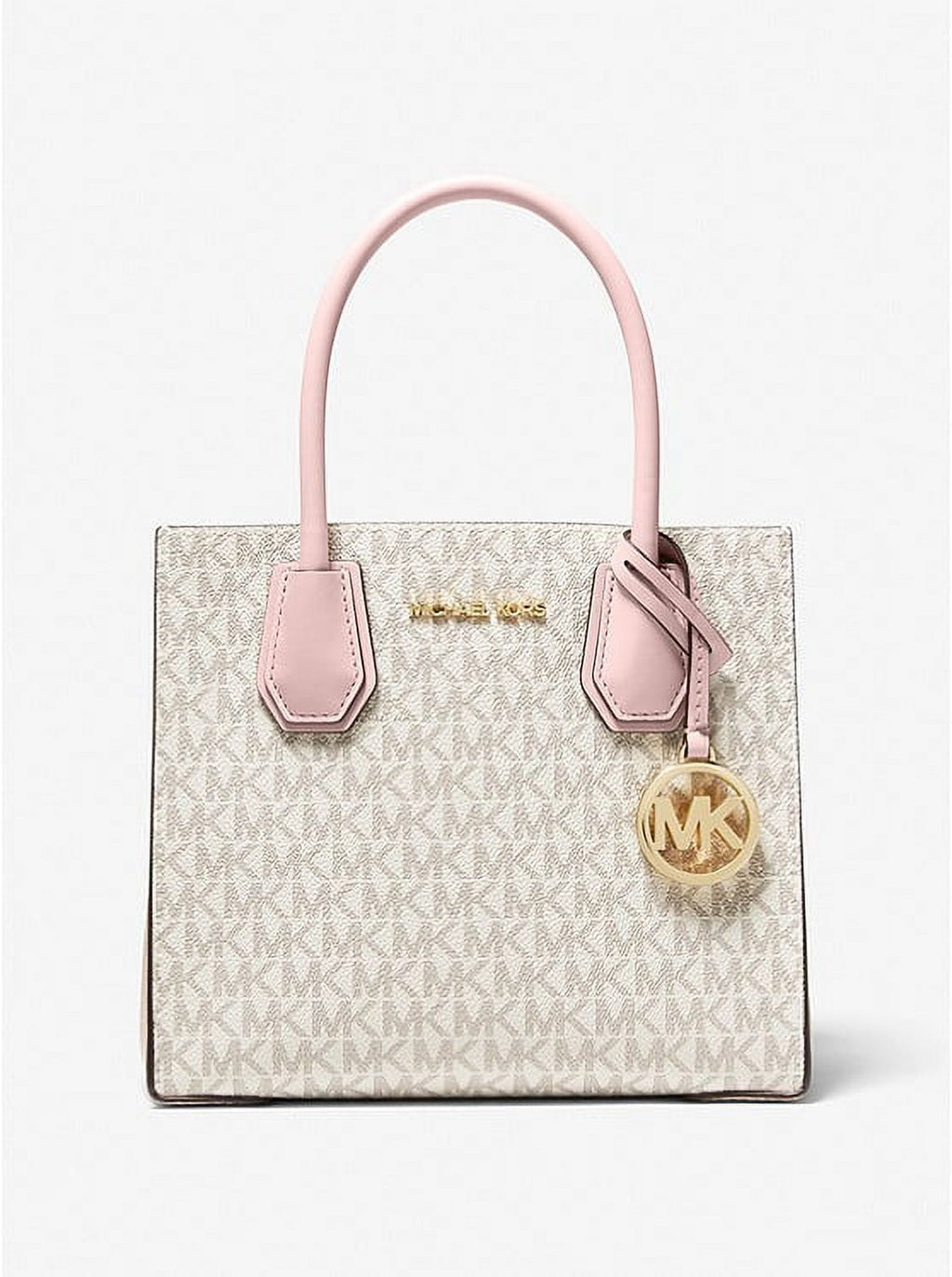 Michael Kors Medium Mercer Leather Crossbody Tote, Grapefruit - Crossbody Bag