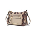 Collection Essie Women's Crossbody Bag Snake Embossed Vegan Leather Shoulder Bag Daily Handbag by Mia K. - Dark Green - Crossbody Bag