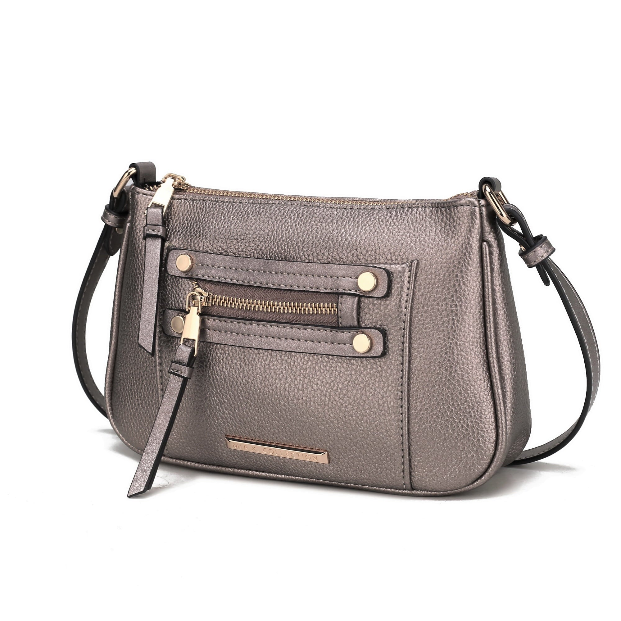 Collection Essie Women's Crossbody Bag Snake Embossed Vegan Leather Shoulder Bag Daily Handbag by Mia K. - Dark Green - Crossbody Bag