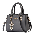 Large Capacity Crossbody Bags for Women Trendy PU Leather Top Handle Purse Shoulder Handbags - Messenger Bag