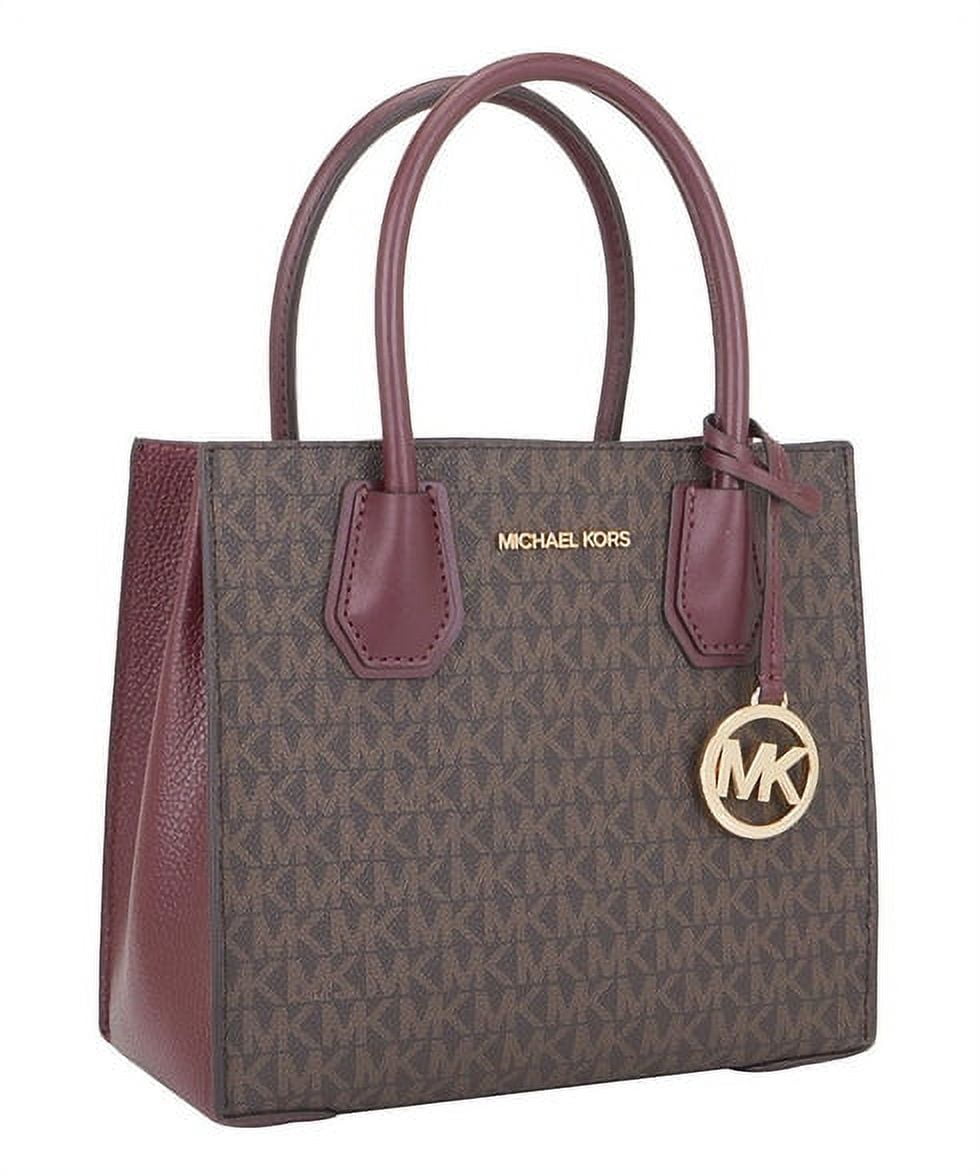 Michael Kors Medium Mercer Leather Crossbody Tote, Grapefruit - Crossbody Bag