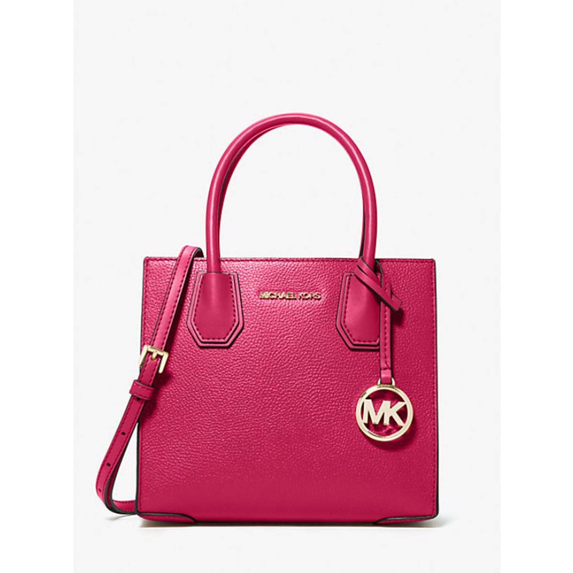 Michael Kors Medium Mercer Leather Crossbody Tote, Grapefruit - Crossbody Bag