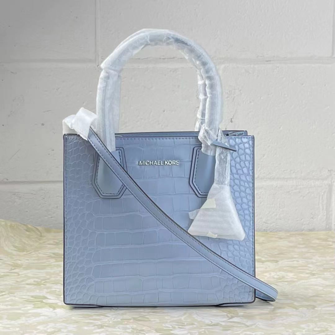 Michael Kors Medium Mercer Leather Crossbody Tote, Grapefruit - Crossbody Bag