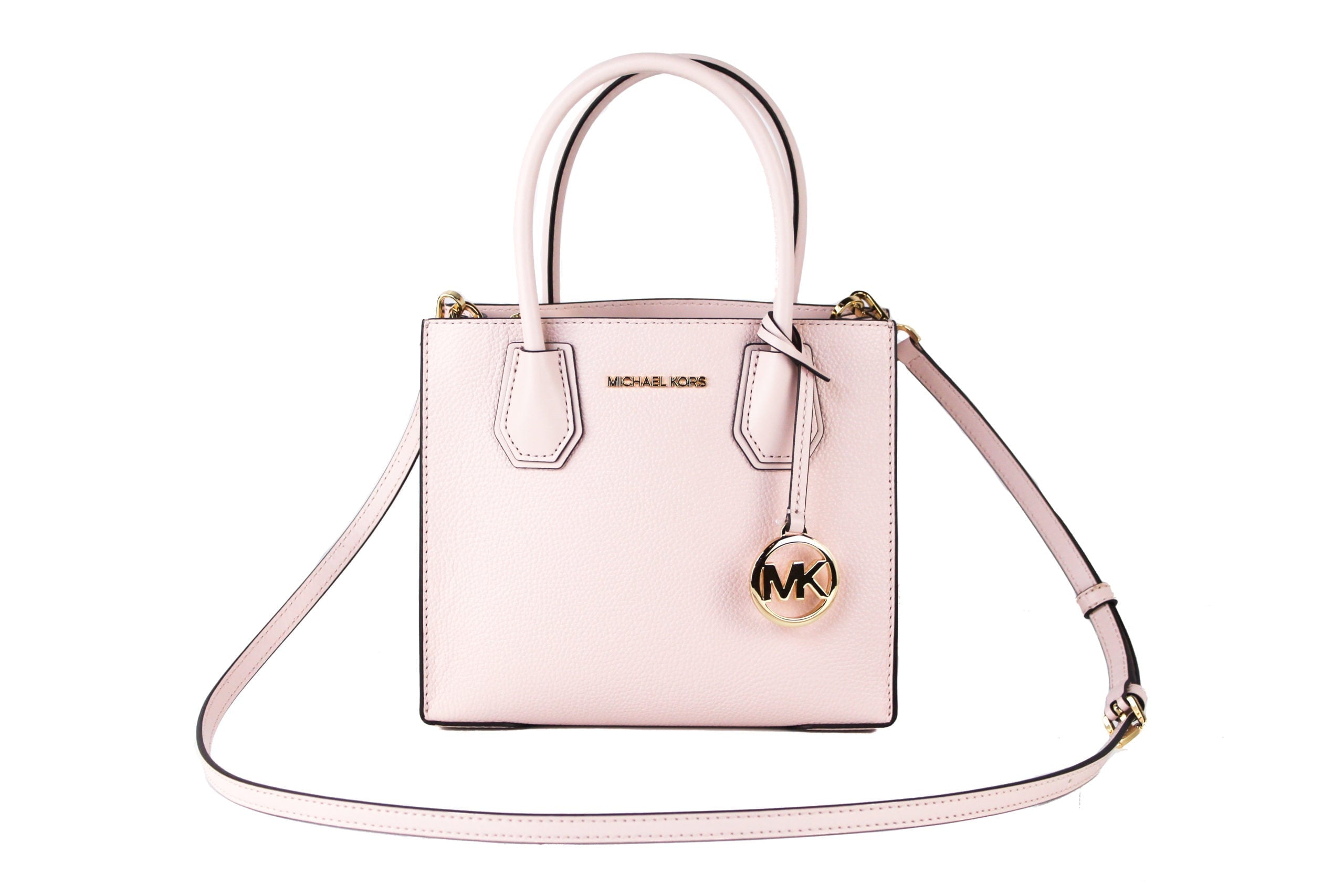 Michael Kors Medium Mercer Leather Crossbody Tote, Grapefruit - Crossbody Bag