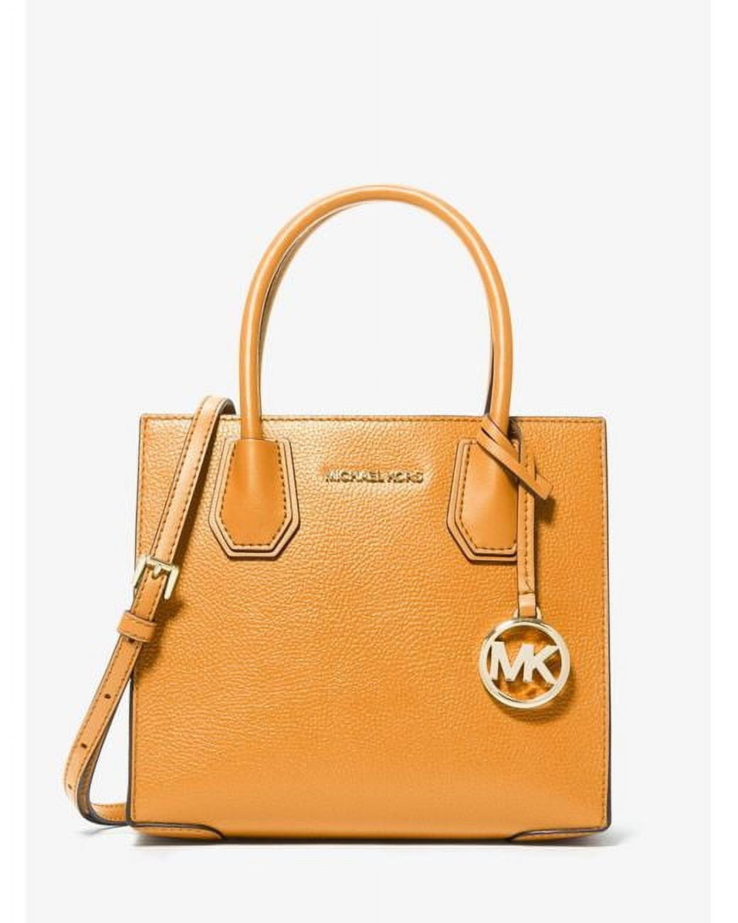 Michael Kors Medium Mercer Leather Crossbody Tote, Grapefruit - Crossbody Bag