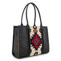Wrangler Aztec Tote Bag for Women Western Shoulder Purse Top Handle Handbag Stylish and Functional Aztec Design， Brown - Tote Bag