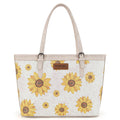 Montana West Women's Wrangler Tote Bag - Sunflower Floral Purse, Western Style Shoulder Bag, Ideal Memory-Keeper, Black - Tote Bag