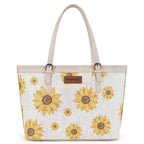 Montana West Women's Wrangler Tote Bag - Sunflower Floral Purse, Western Style Shoulder Bag, Ideal Memory-Keeper, Black - Tote Bag