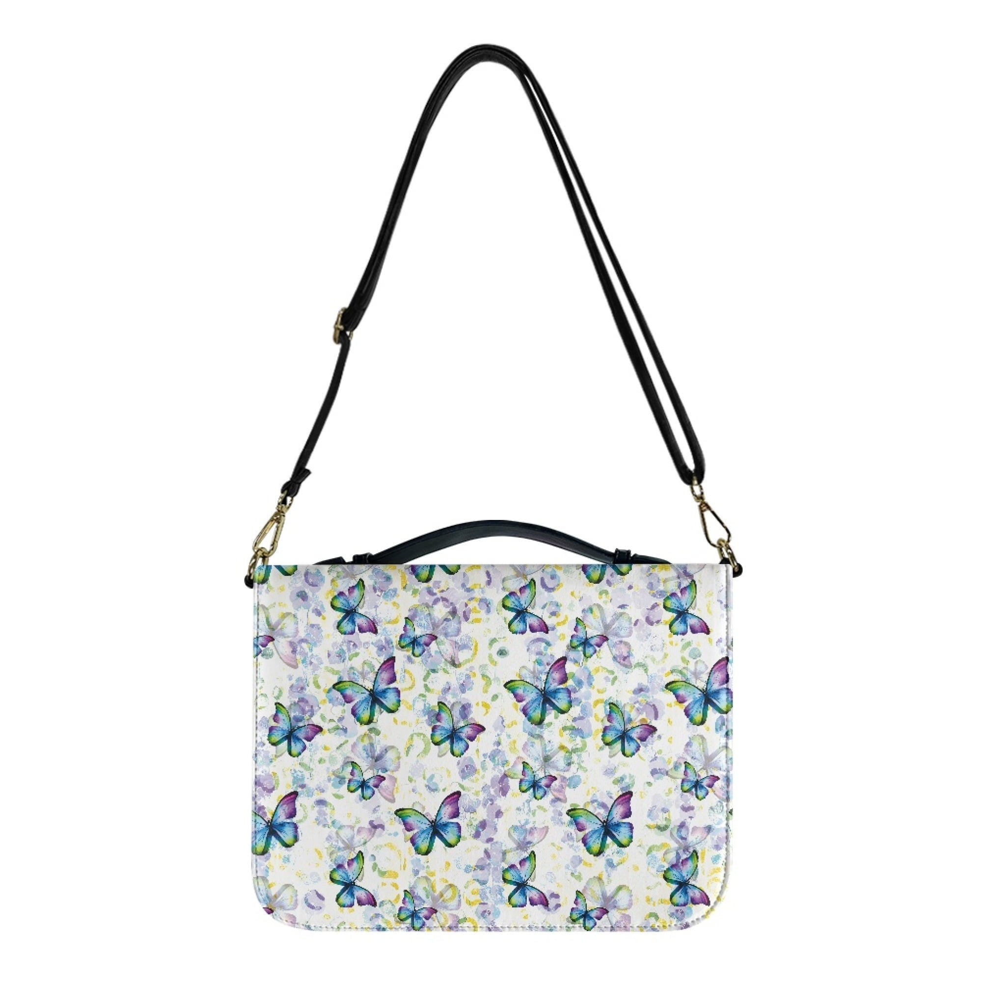 U DESIGNS Mushroom Daisy Bible Cover for Women Soft Bible Case with Strap Size Large Easy to Clean PU Leather Sturdy Bible Protective Carrier Waterproof Personalized Book Organizer Bag - Bible Bag