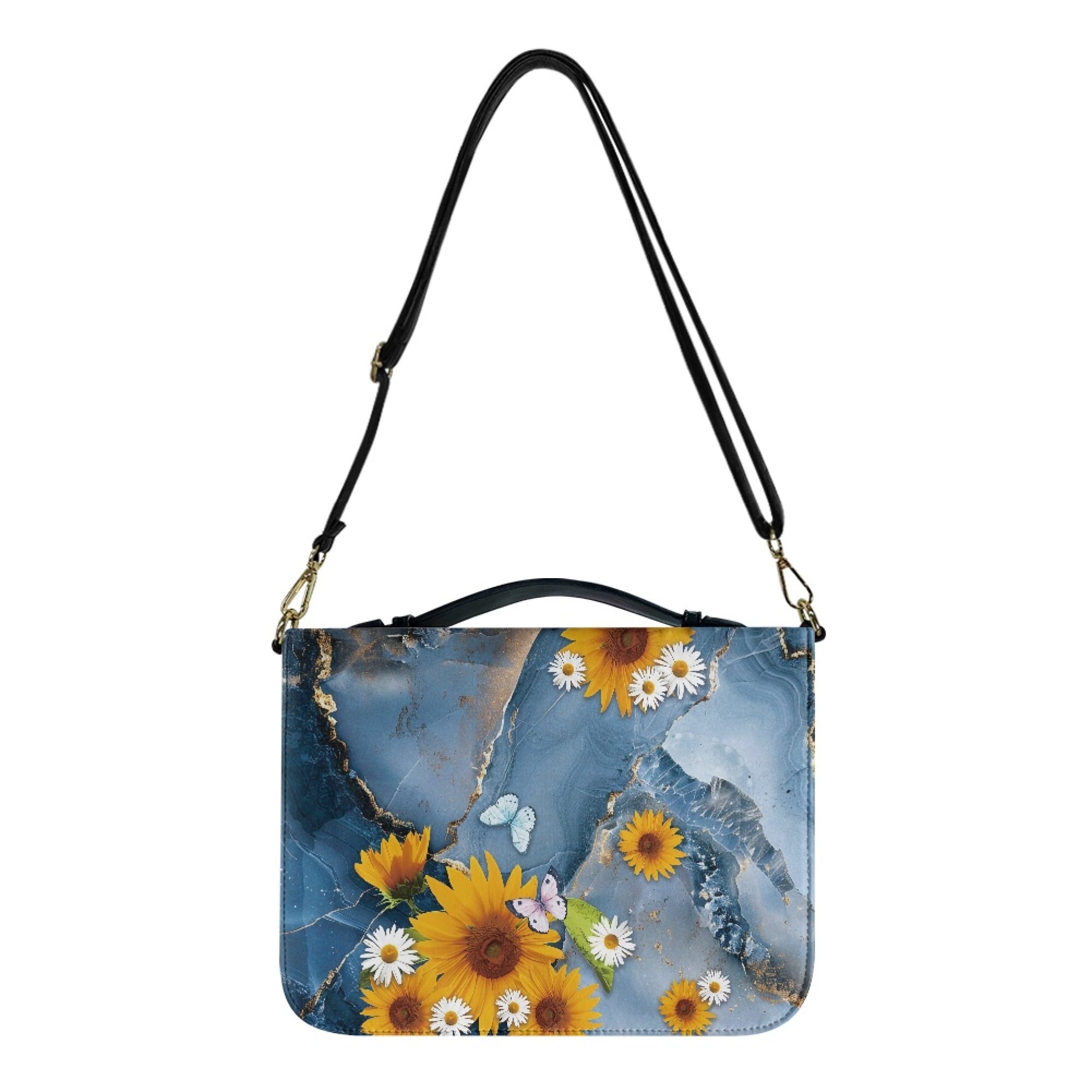 U DESIGNS Ocean Dolphins Bible Bags for Women Tote Portable Sturdy Leather Bible Cover Size Large Holistic Leather Bible Bags Personalized Multifunctional Bible Book Carrying Case - Bible Bag