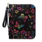 Star Sky Moose Star Print PU Leather Bible Case for Women Men Portable Bible Carrying Tote Bags with Detachable Wristlet Strap Church Bag for Bible Study Scripture Church Bag, L - Bible Bag