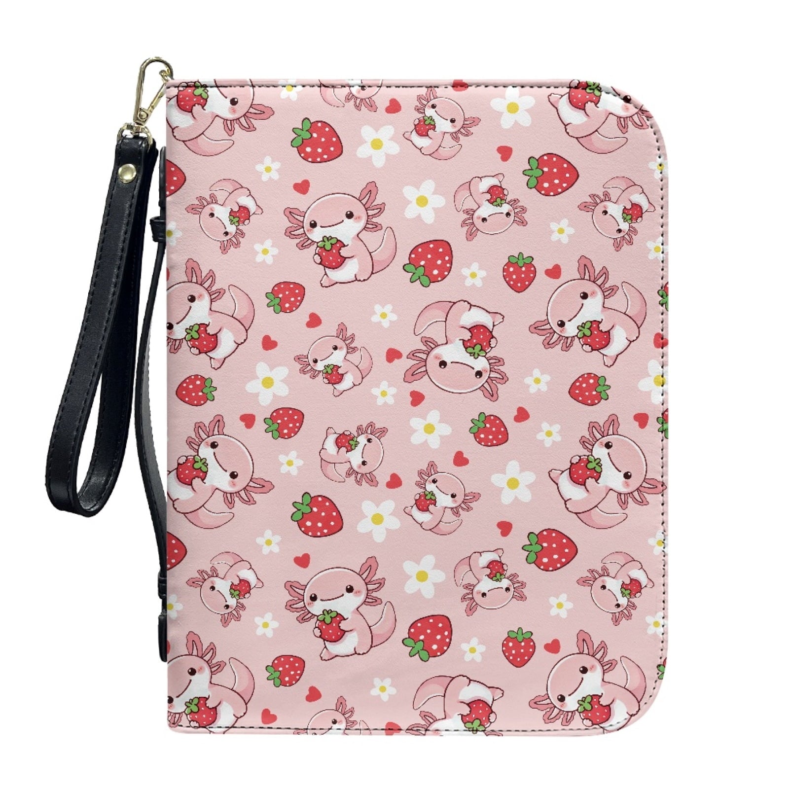 Star Sky Moose Star Print PU Leather Bible Case for Women Men Portable Bible Carrying Tote Bags with Detachable Wristlet Strap Church Bag for Bible Study Scripture Church Bag, L - Bible Bag