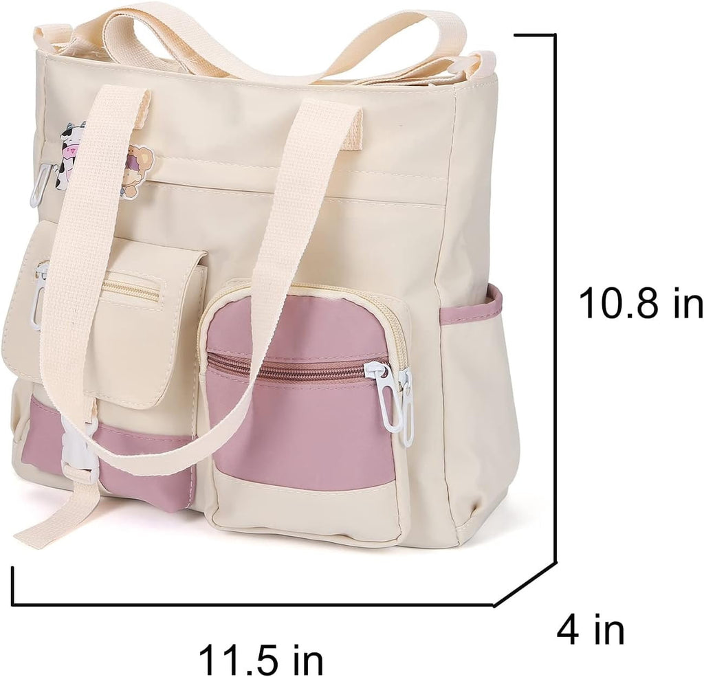 Crossbody Cute Bag for Teens Kawaii Messenger Purse Nylon  Tote Bags