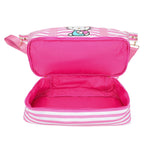 Hello Kitty Character 17" Pink & White Striped Duffle Bag