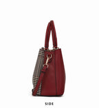 Aidrani Fashion cowhide plaid bag 2024 new large capacity leather women's handbag carrying middle-aged mother bag