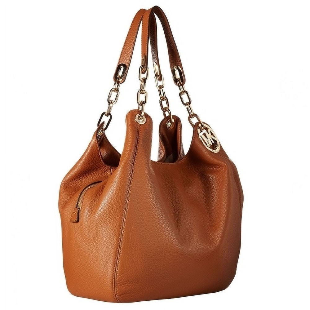 Women's Large Fulton Shoulder Tote Leather Top-Handle Hobo - Luggage