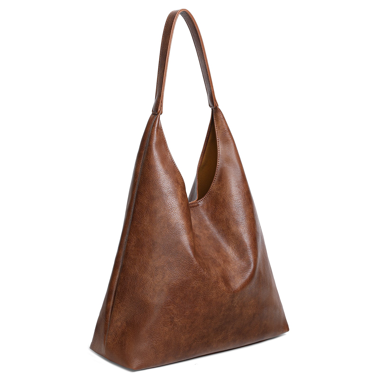 KALUNMA Hobo Bags for Women Retro Vegan Leather Womens Leisure Large Tote Bag Shoulder Purses Handbag