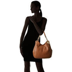 Women's Large Fulton Shoulder Tote Leather Top-Handle Hobo - Luggage