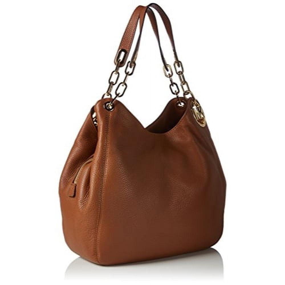 Women's Large Fulton Shoulder Tote Leather Top-Handle Hobo - Luggage